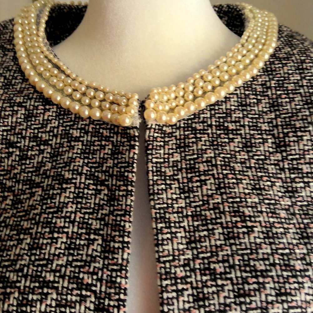 Vintage Karl Lagerfeld 1990's Women's Luxury Tweed Jacket - Size Small